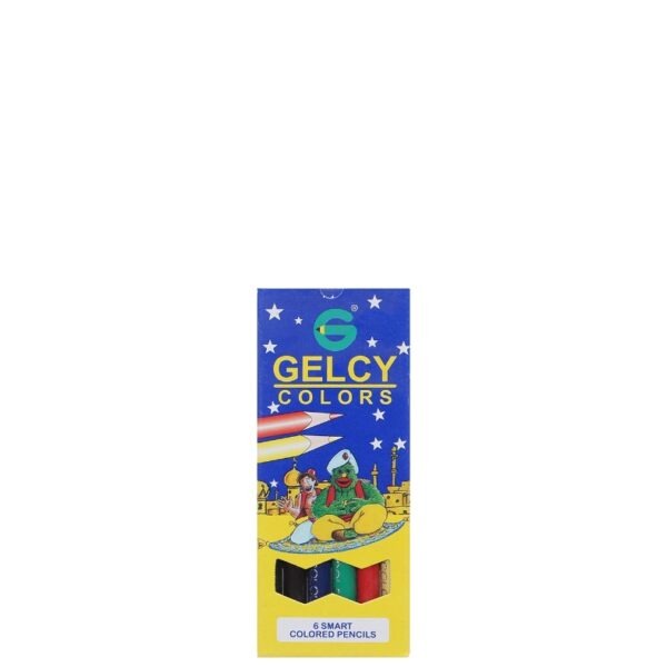 علبة الوان خشب جيلسى 6 لون قصير - Gelcy