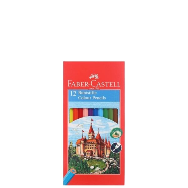 علبة الوان خشب فابر كاستل 12 لون طويل - Faber Castell